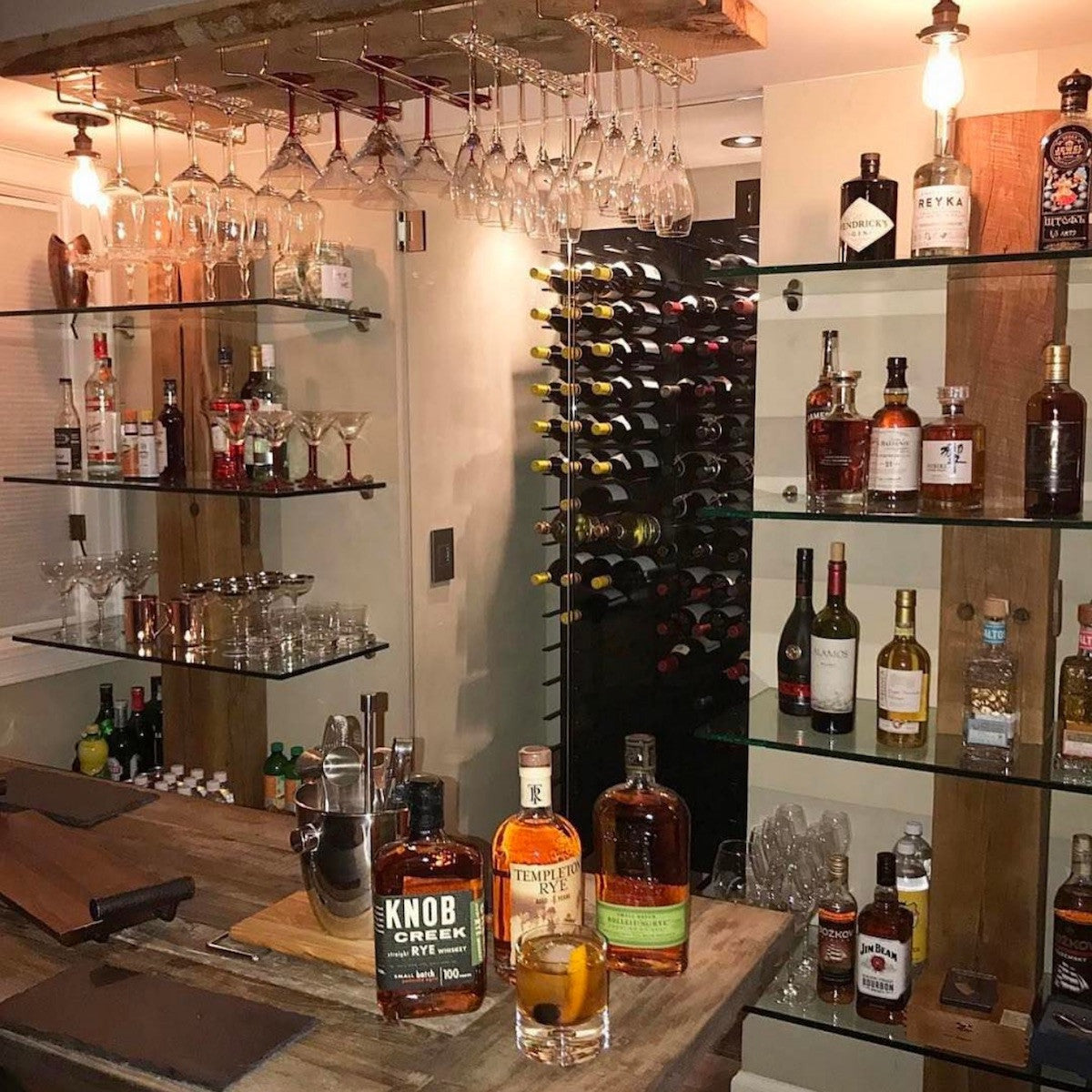 luxury wine cellar and scotch tasting room