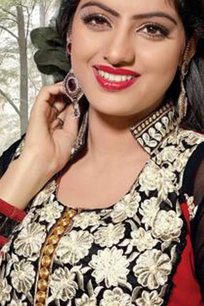 Bewitching Embroidered Anarkali Red Unstitched Salwar Kameez By atisundar - 4150 - click to zoom