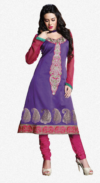 atisundar Varuna: Comely Unstitched Salwar Kameez In Purple - 3995 - atisundar - 1 - click to zoom