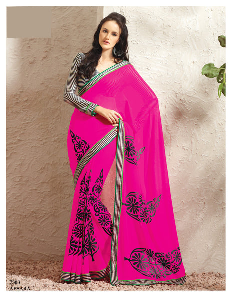 atisundar Cute Pink Colored Saree - atisundar - 3 - click to zoom