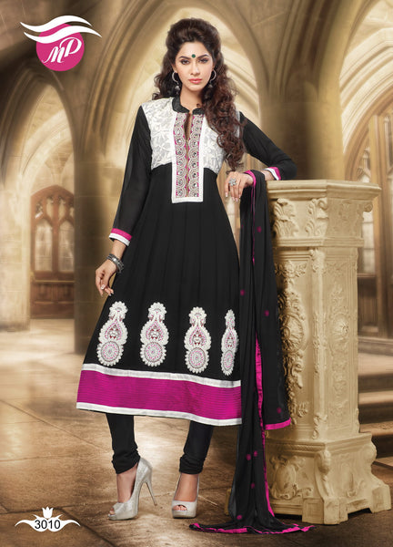 atisundar Suvarnmala: Pretty Unstitched Salwar Kameez In Black - 3314 - atisundar - 3 - click to zoom
