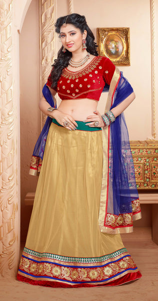 Disha Parmar Lehenga Collection:atisundar magnificent Velvet Lehenga in Red - 6836 - atisundar - 3 - click to zoom