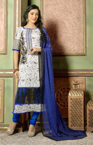 Designer Straight Cut:atisundar gorgeous White Designer Straight Cut - 8320 - atisundar - 1 - click to zoom