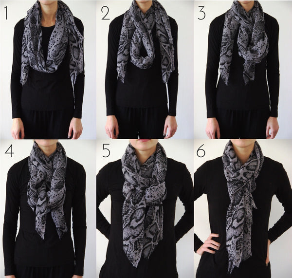 How to tie a scarf: Something different - Besos Scarves