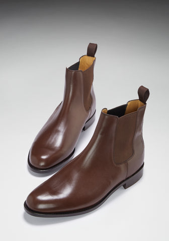 hugs and co chelsea boots brown leather