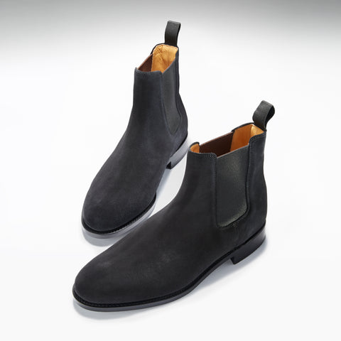 hugs and co chelsea boots black suede