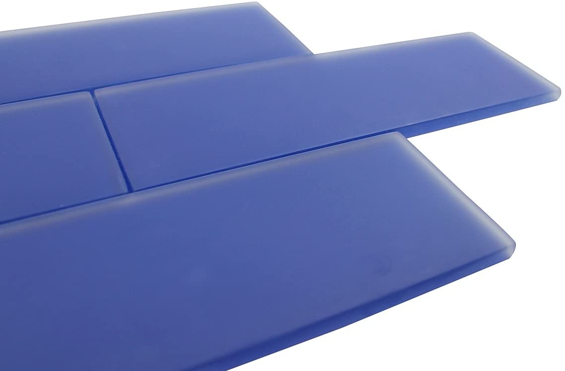 Premium Quality Cobalt Blue 3x6 Glass Subway Tile for Bathroom Walls Kitchen Backsplashes by Vogue Tile