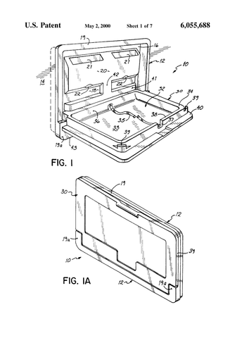 Patent Drawing of first Baby Changing Station