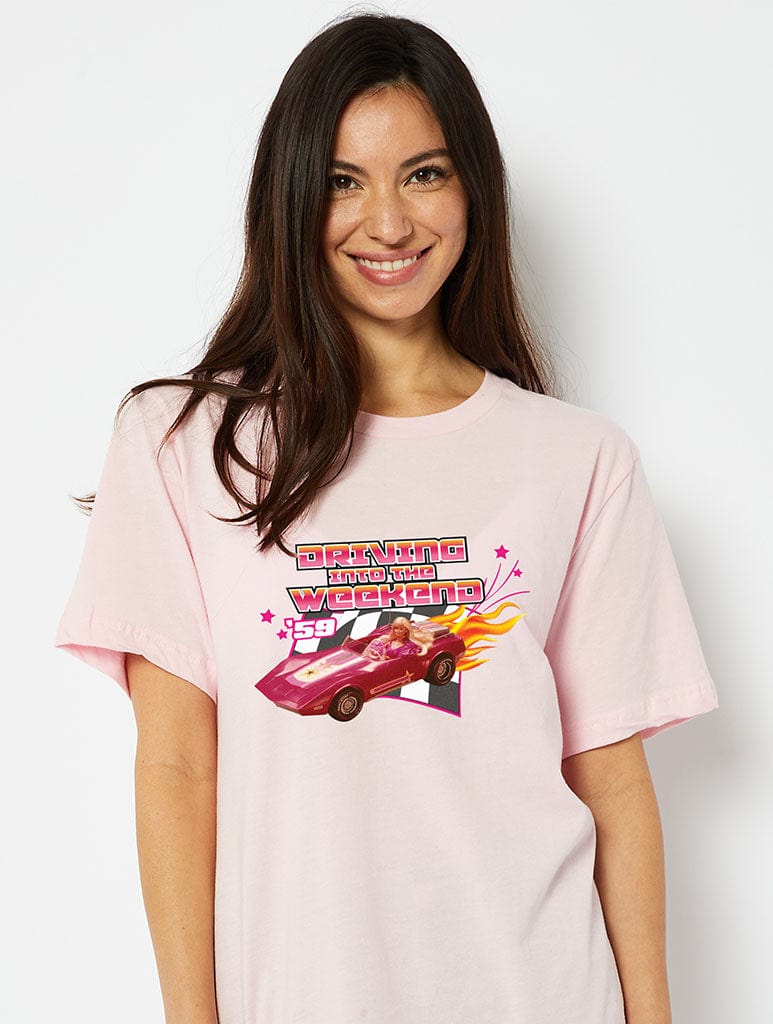 Barbie x Skinnydip Driving Into The Weekend T-Shirt, M