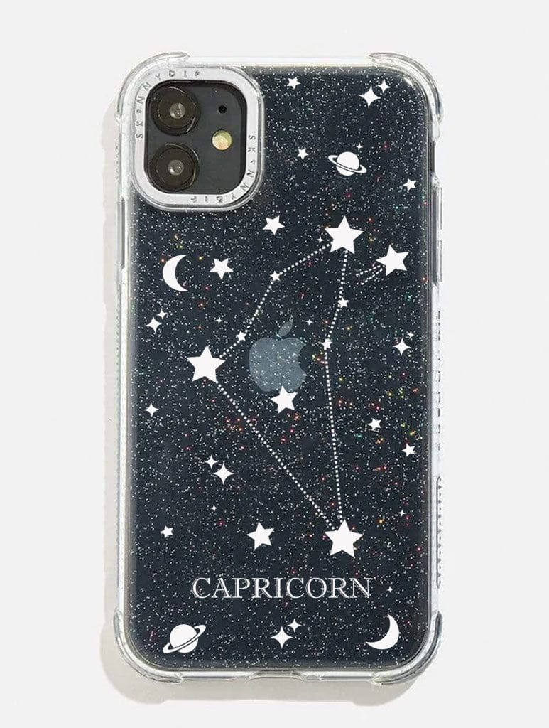 Capricorn Celestial Zodiac Glitter Shock i Phone Case, i Phone 15 Plus Case
