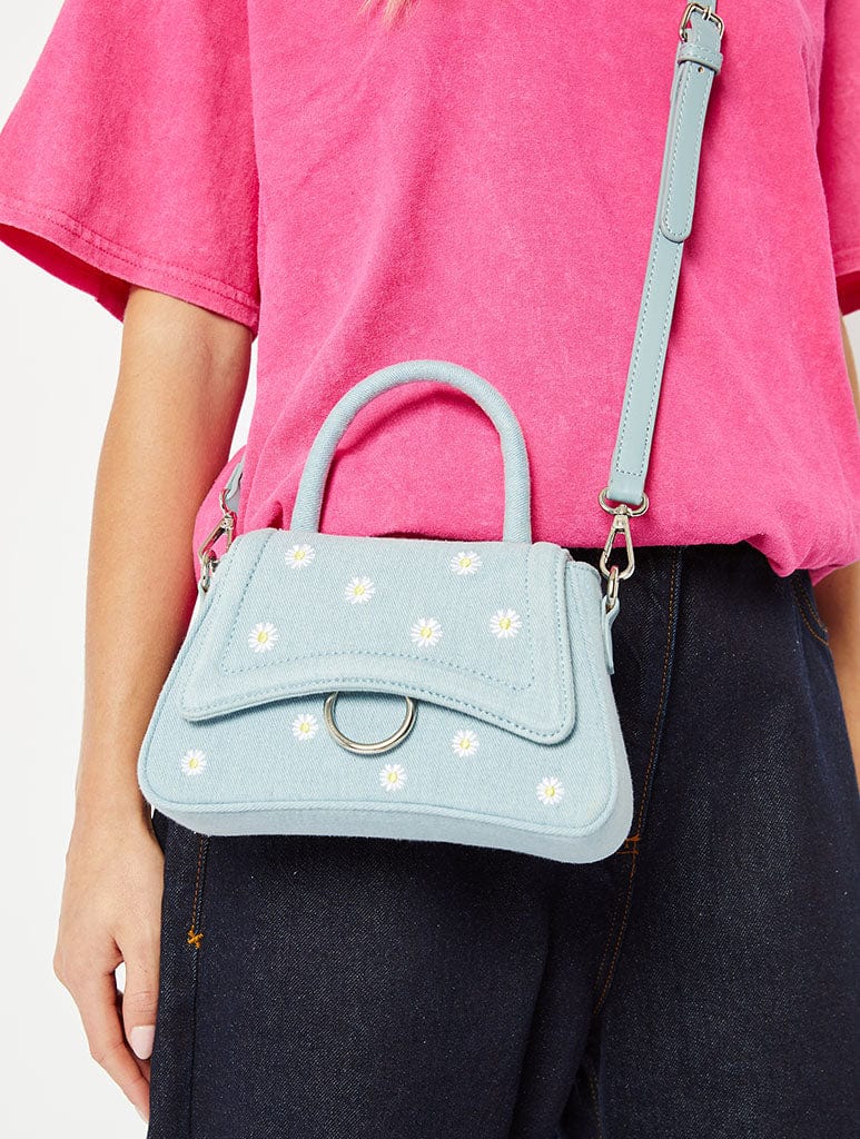 Harper Denim Daisy Mini Tote Bag