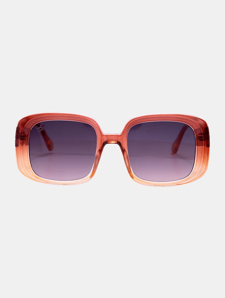 Jeepers Peepers Orange Grad Square Frame With Smoke Lenses