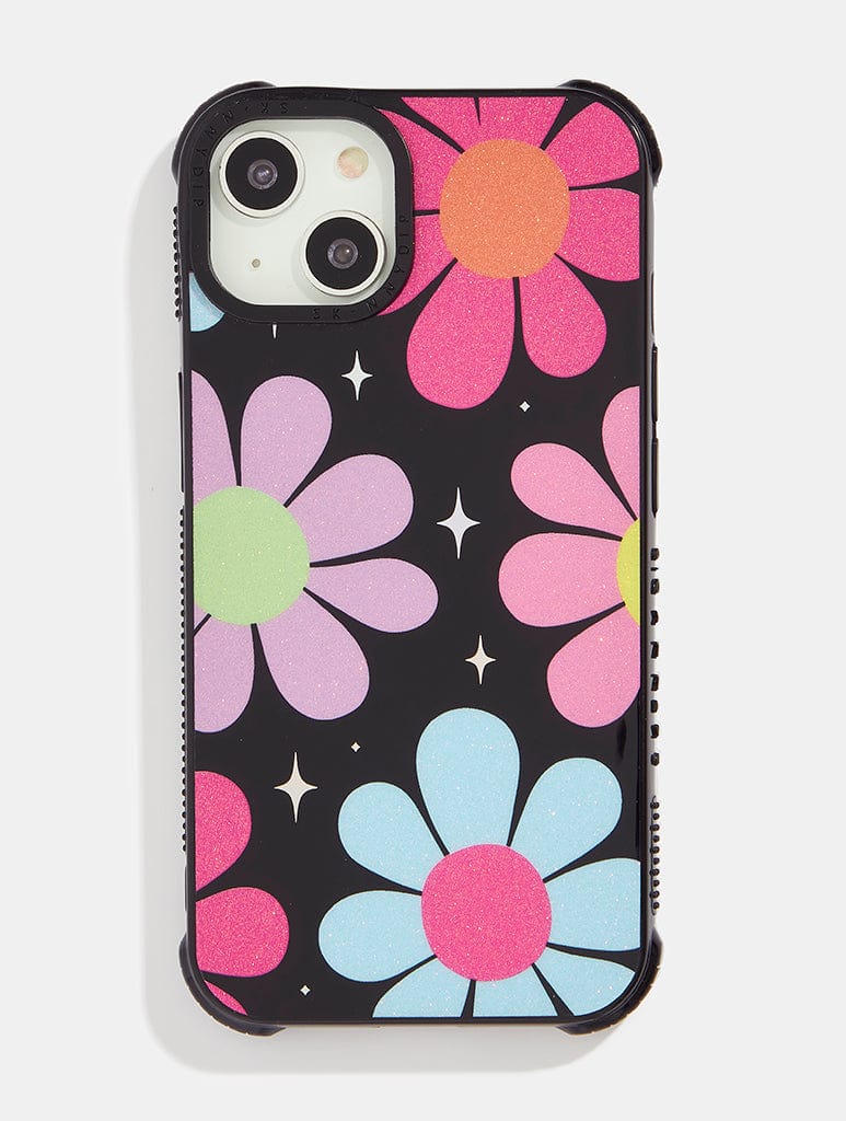 Large Glitter Floral i Phone Shock Case, i Phone 12 / 12 Pro Case