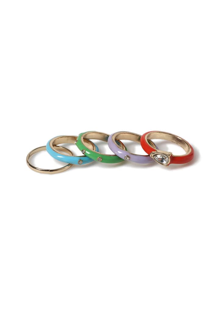 Liars & Lovers 6 Pack Enamel Rings, 18mm