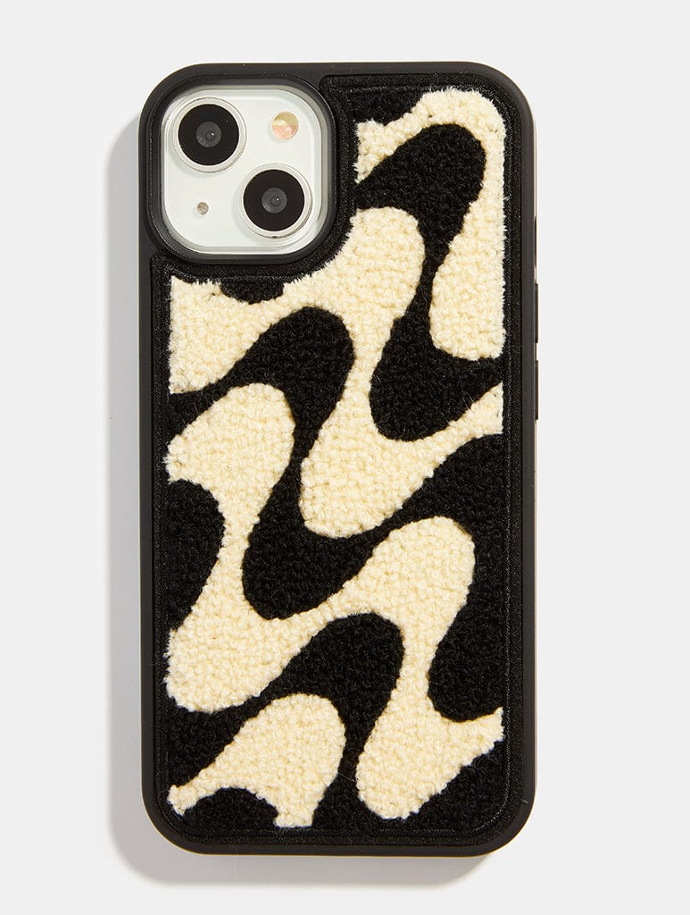 Monochrome Wave Tufted i Phone Case, i Phone 12 / 12 Pro Case