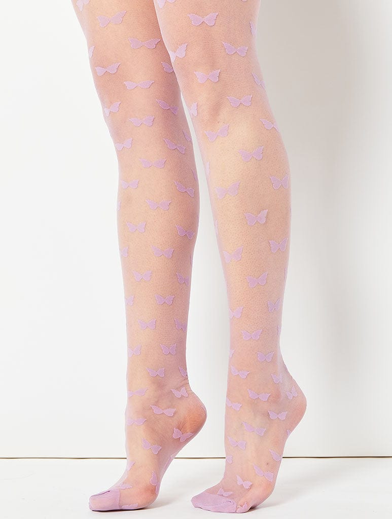 Purple Butterfly Tights, Shop Ladies Tights