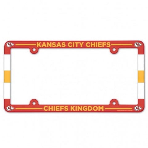 Kansas City Chiefs Full Color Plastic License Plate Frame