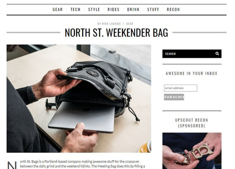 North St. Bags Weekender Meeting Bag featured at theUpscout.com