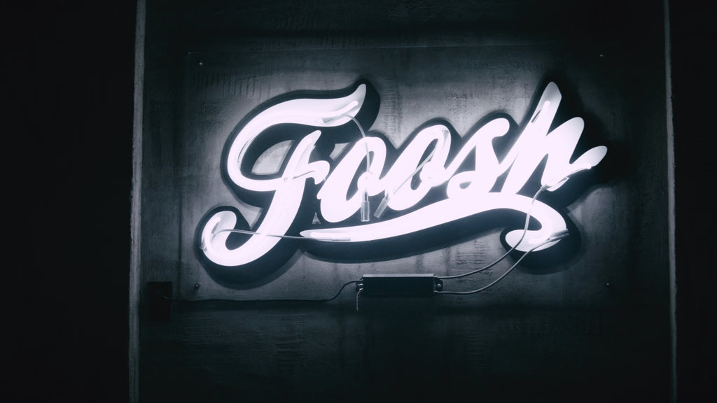 Foosh neon sign