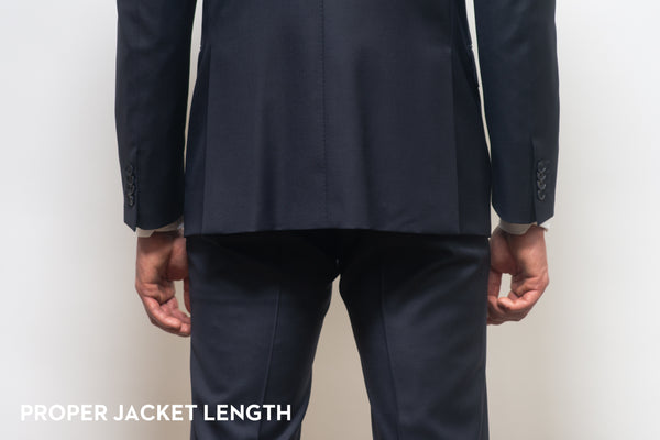 The proper length for a suit jacket