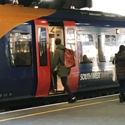 m-24 bag getting on train