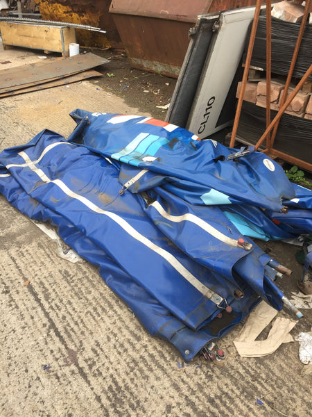 used lorry tarpaulins recycled by m-24