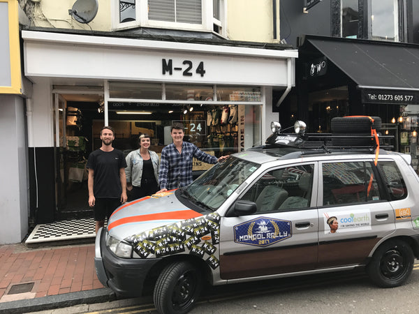 mongol rally car in brighton