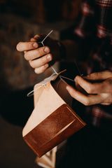 saddle stitched leather goods 