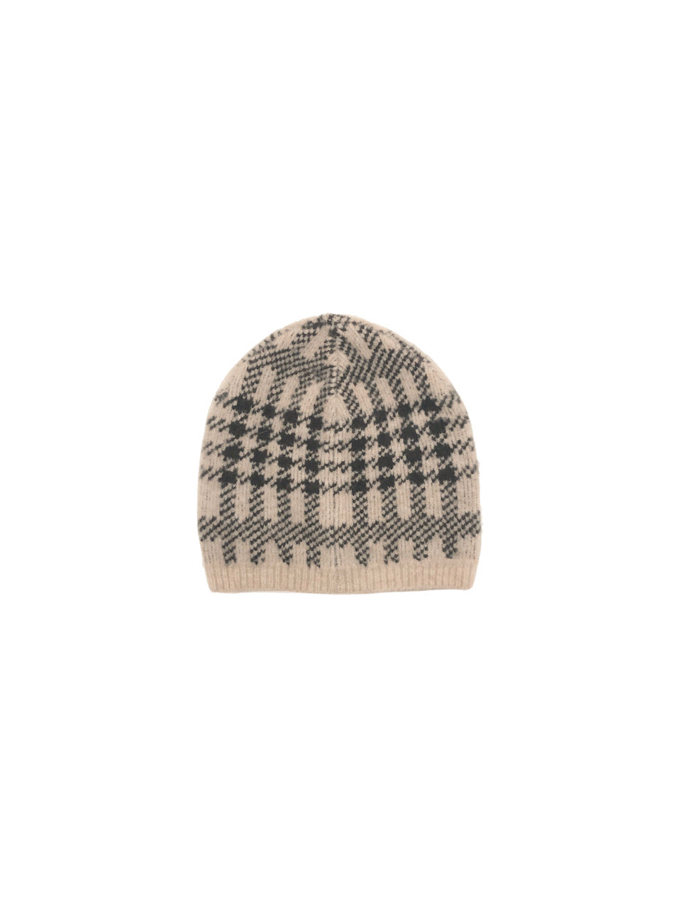 Autumn Black Oatmeal Plaid hat - flat