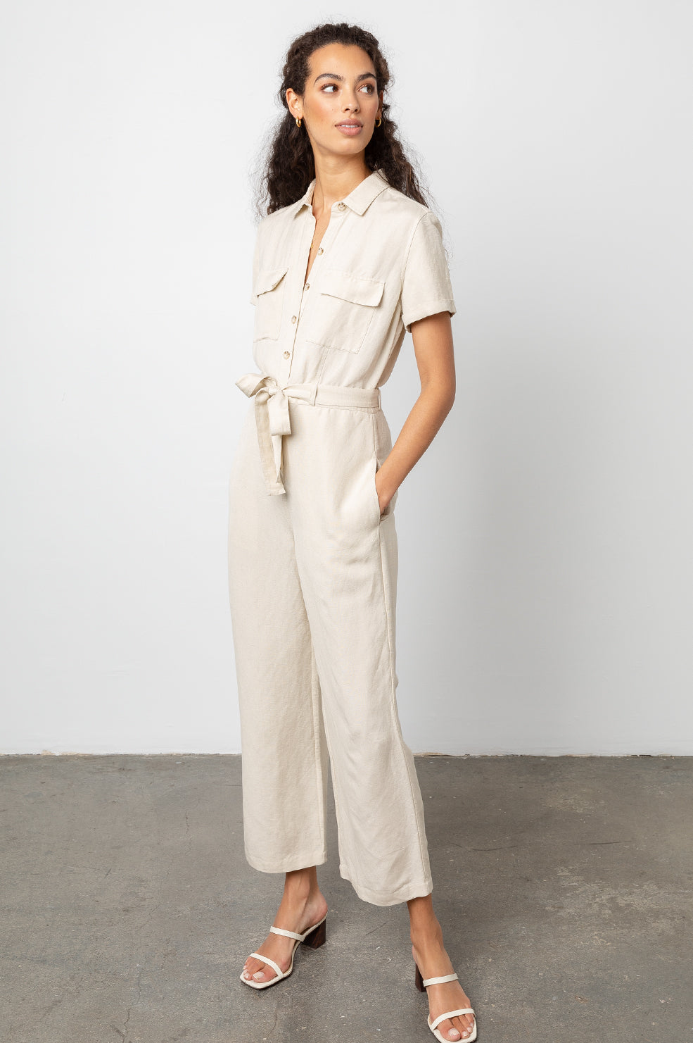 comma jumpsuit taupe