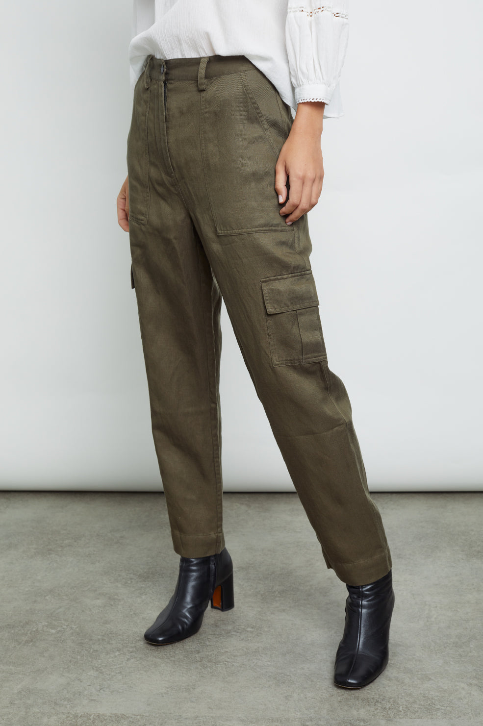 olive green cargo trousers