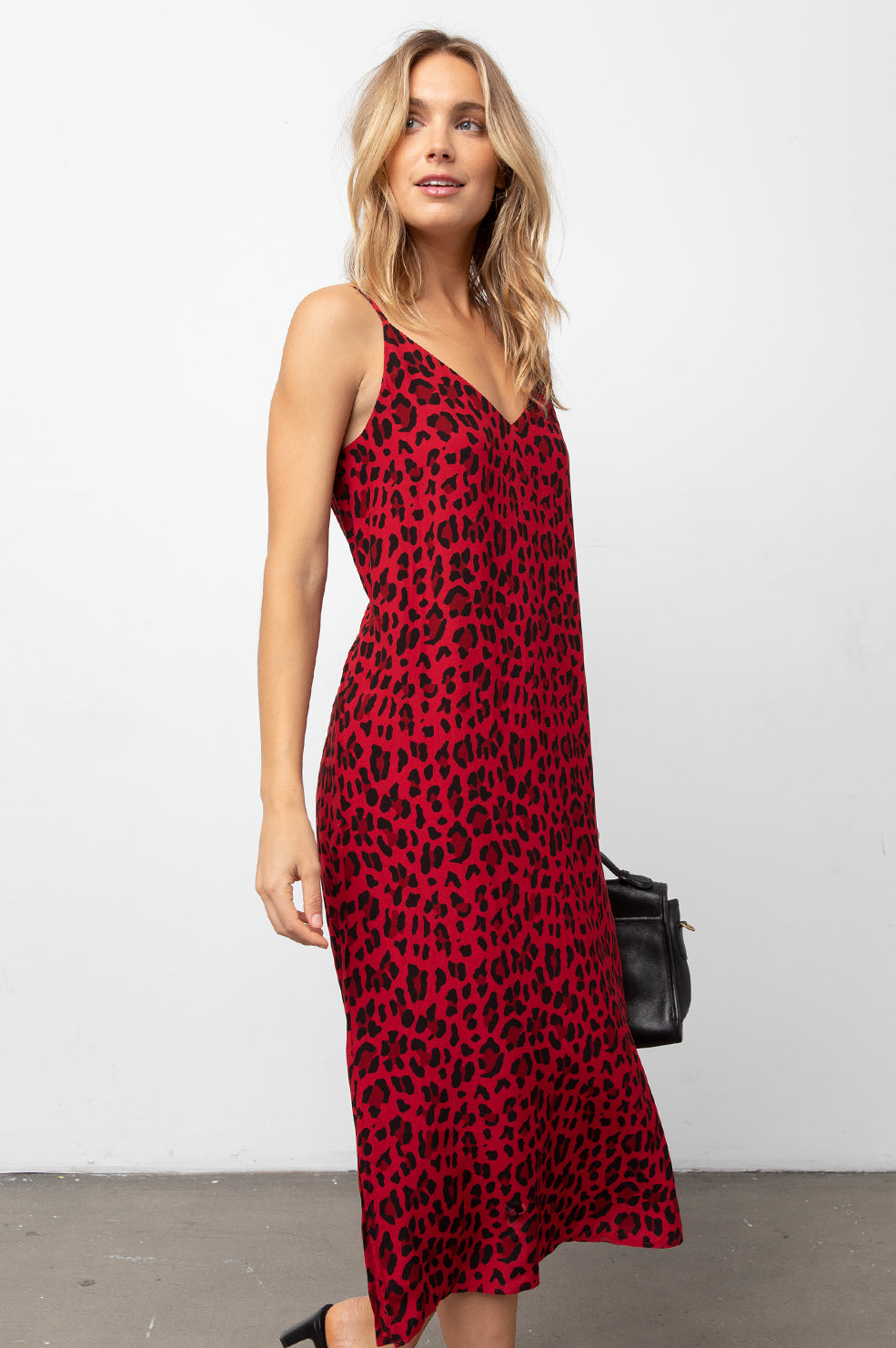 red dress animal print