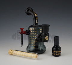 SOKOL GLASS CHARCOAL ART OF WAR MINI BUBBLER 14 MM F