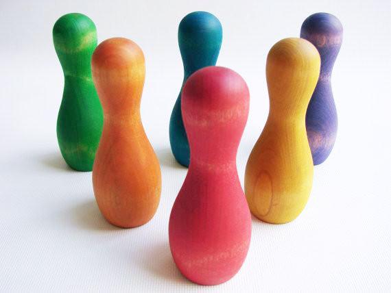 wooden toy skittles