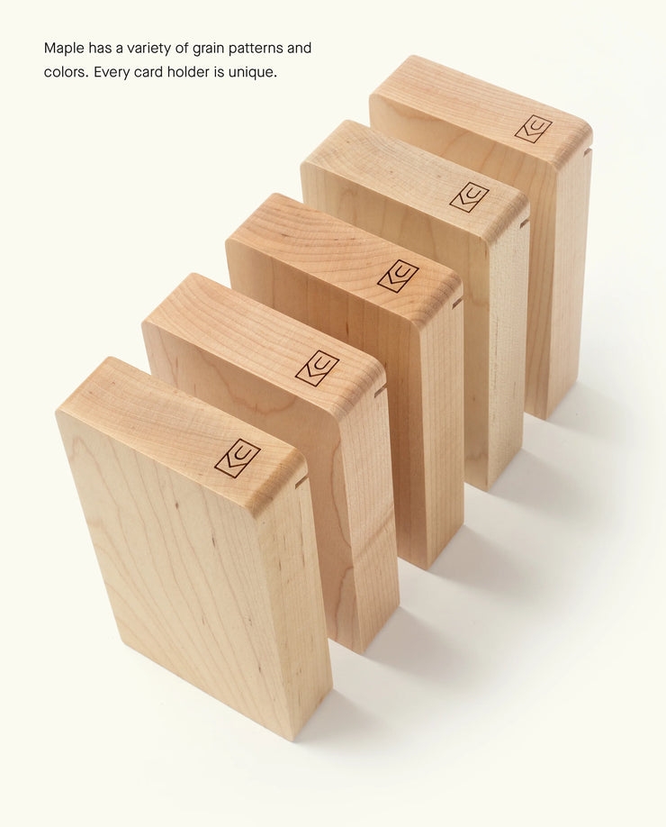 Analog Wood Card Holder (12 Pack Subscription - Maple)