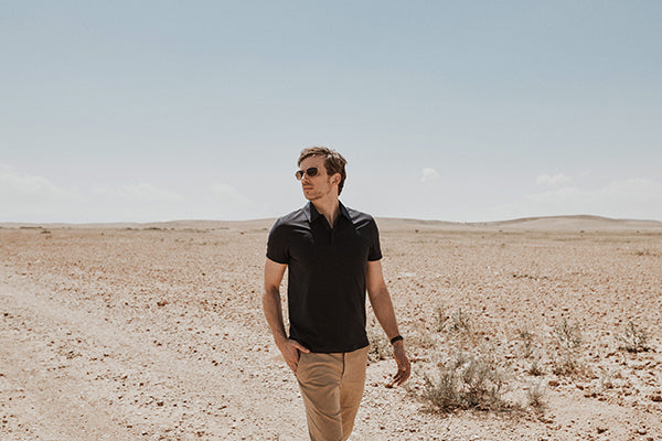 Meet the Piton, our men's performance polo shirts with moisture wicking, breathable, and a refined yet rugged fabric.