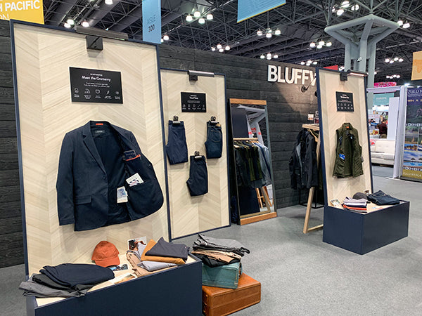 The Bluffworks booth at the New York Times Travel Show.