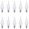 E14 Flame Tip Chandelier Clear Candle Globes