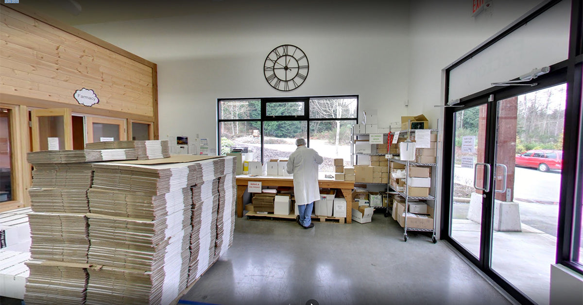 Packing orders for shipment in the Holy Crap factory