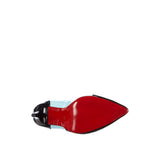 Blue and Black Patent Leather Heel Shoes RGS152
