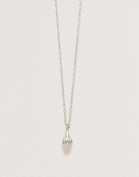 Pamela Love Anemone Pearl Pendant Silver