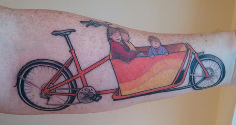 Todd Consentino cargo bike tattoo