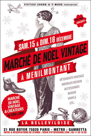 Affiche du marché de Noel Vintage