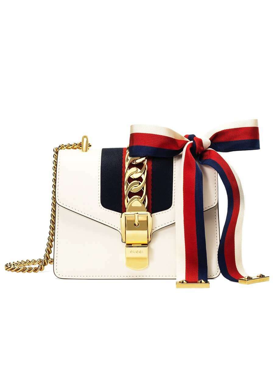 Gucci Sylvie Leather Mini Chain Bag in 