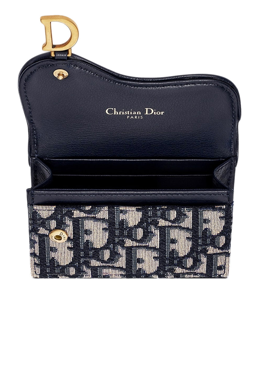 dior oblique saddle card holder