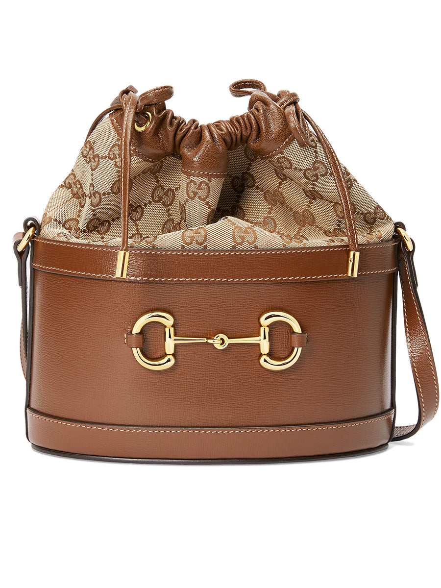 brown gucci bucket bag