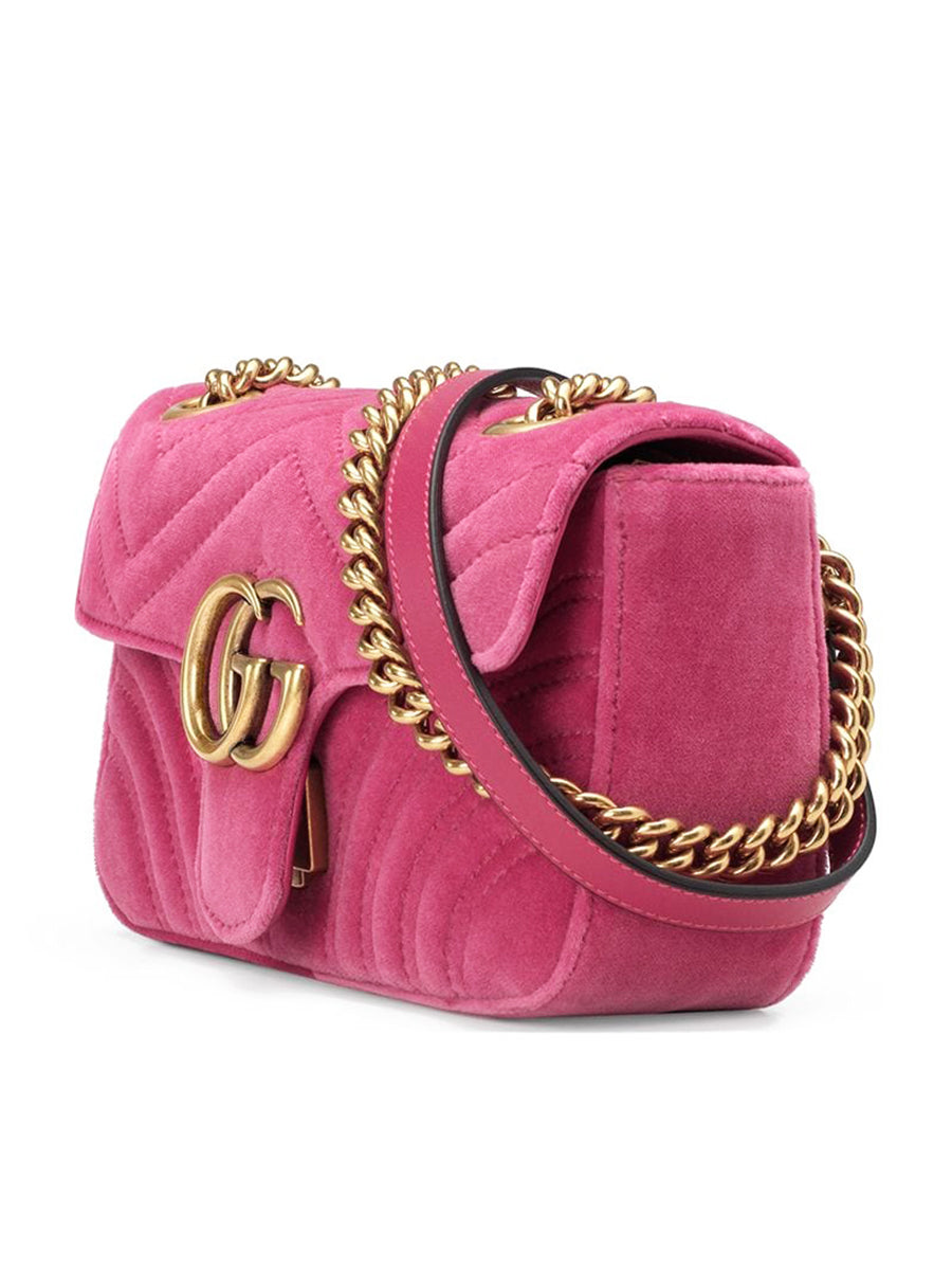 gucci marmont pink velvet