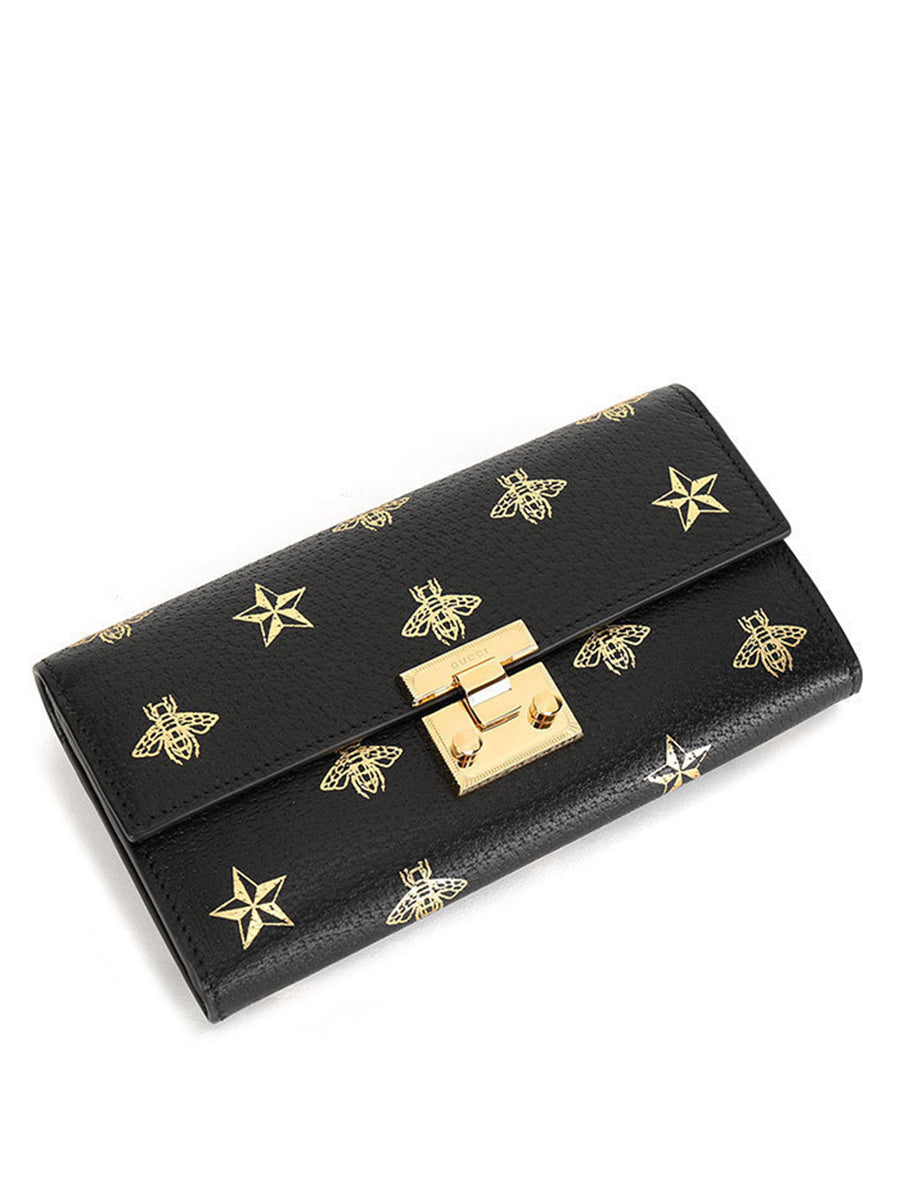 padlock wallet with bee and star