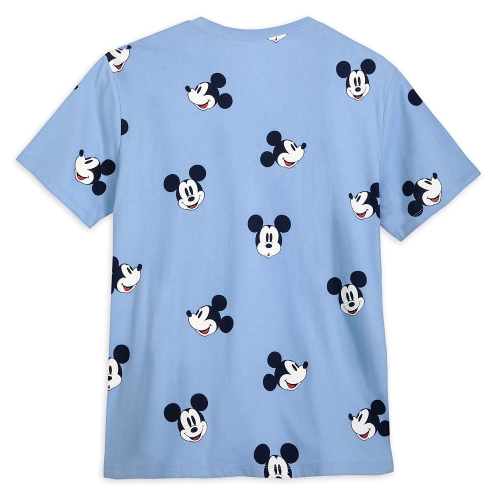 Barón Bocadillo tonto Mickey Mouse Camisa Azul Allover Unisex – Accesorios-Mexicali