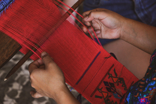 Weaver women Guatemala Mayalla huipil making textile